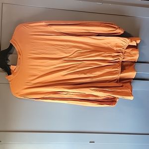 Burnt Orange hi-low top